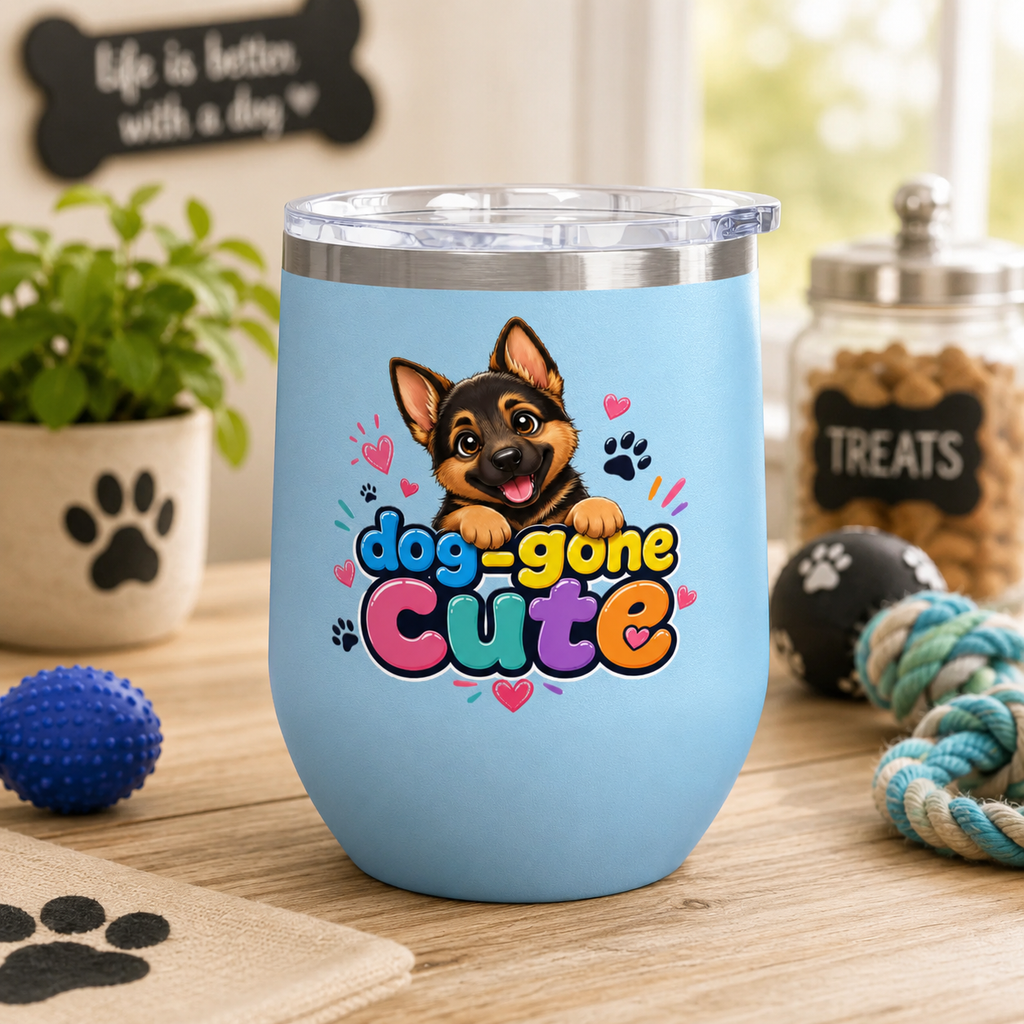 Dog-Gone Cute German Shepherd Tumbler (12oz)