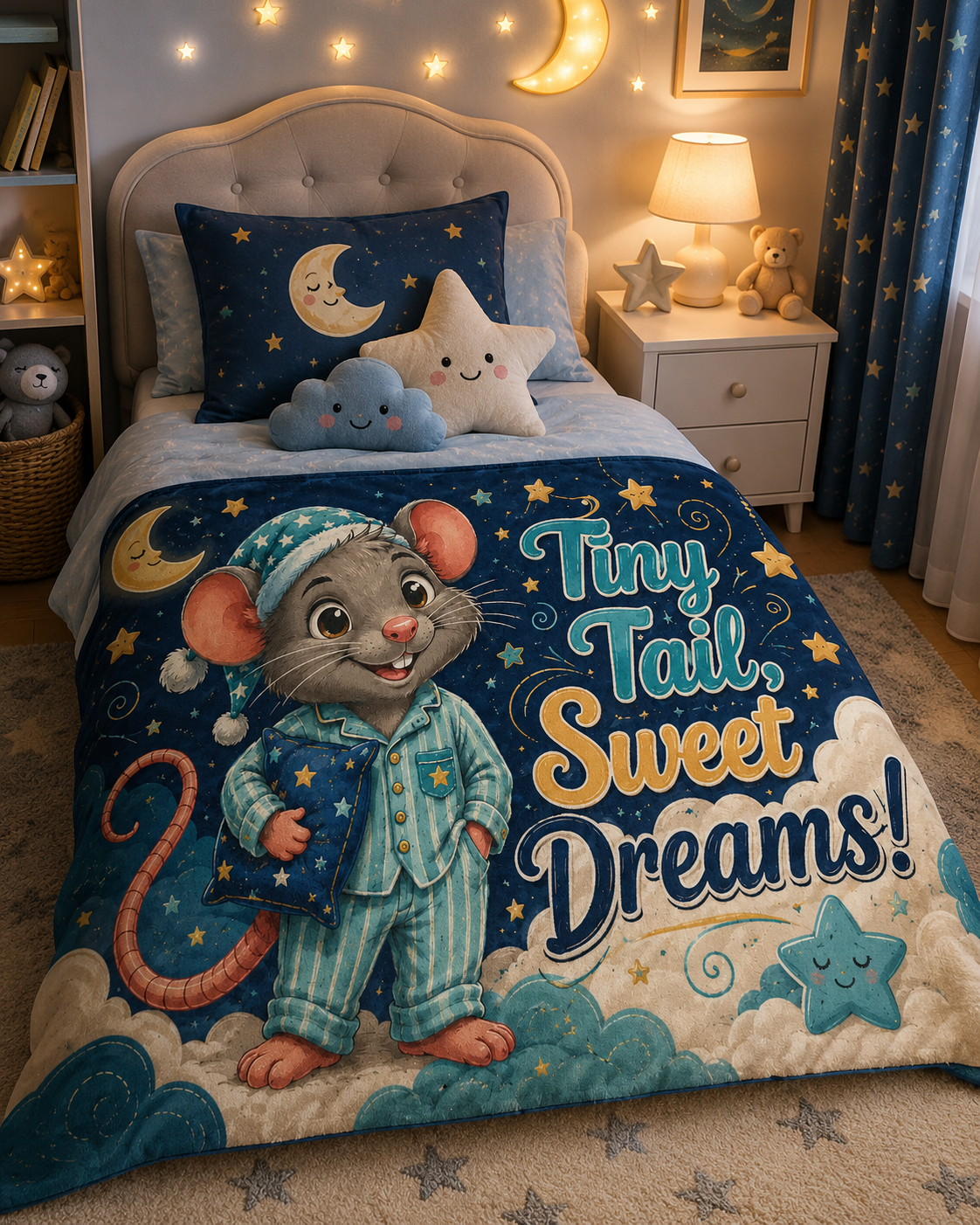 “Tiny Tail Sweet Dreams” Plush Blanket