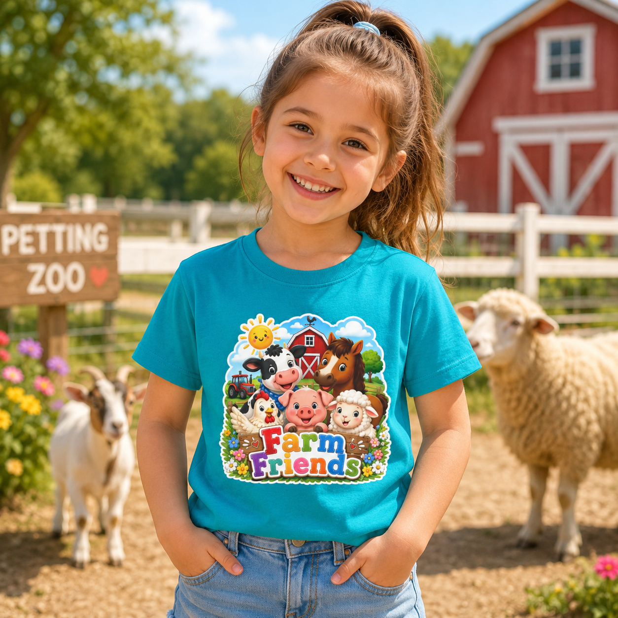Kids Farm Friends T‑Shirt — Cute Barnyard Animals Graphic Tee