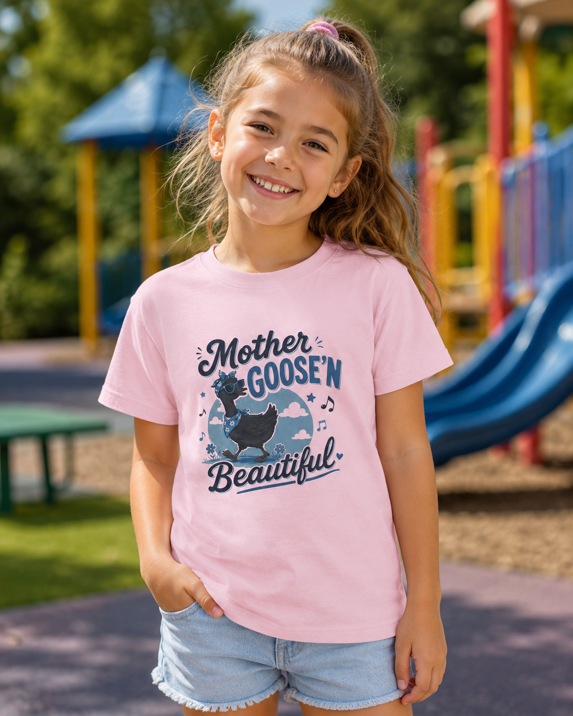 Kids T‑Shirt — "Mother Goose'n Beautiful" Nursery Rhyme Tee
